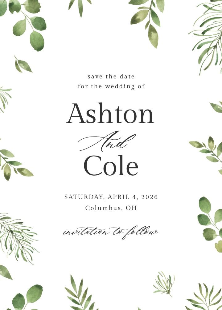 Save the Date Card