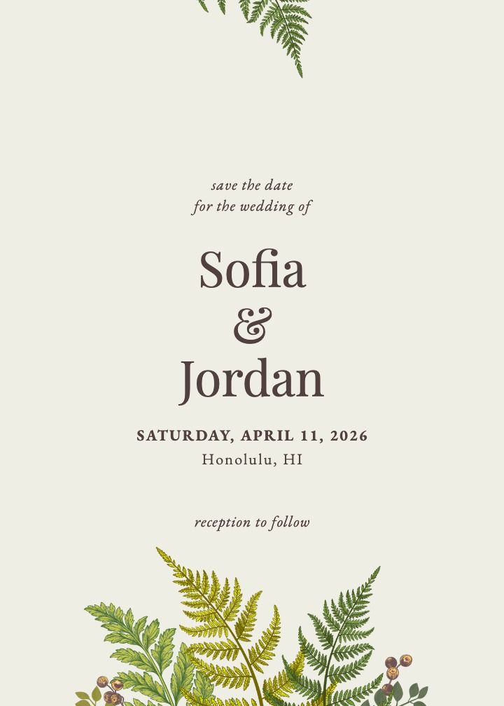 Save the Date Card