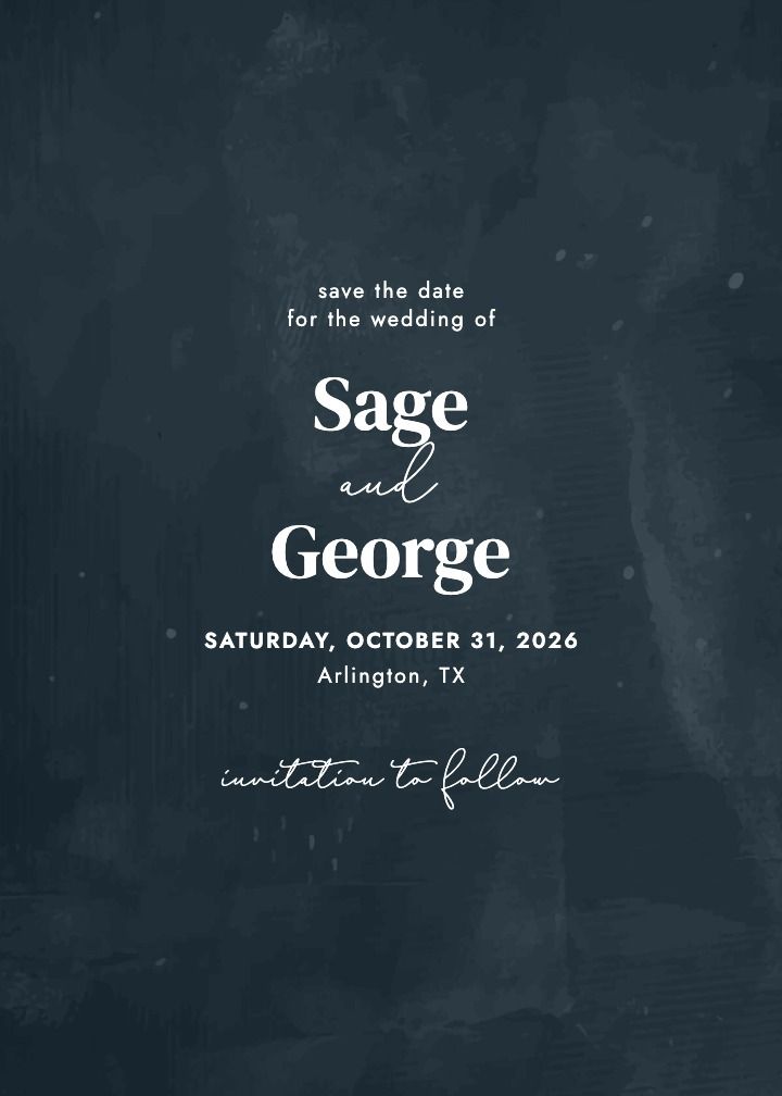 Save the Date Card