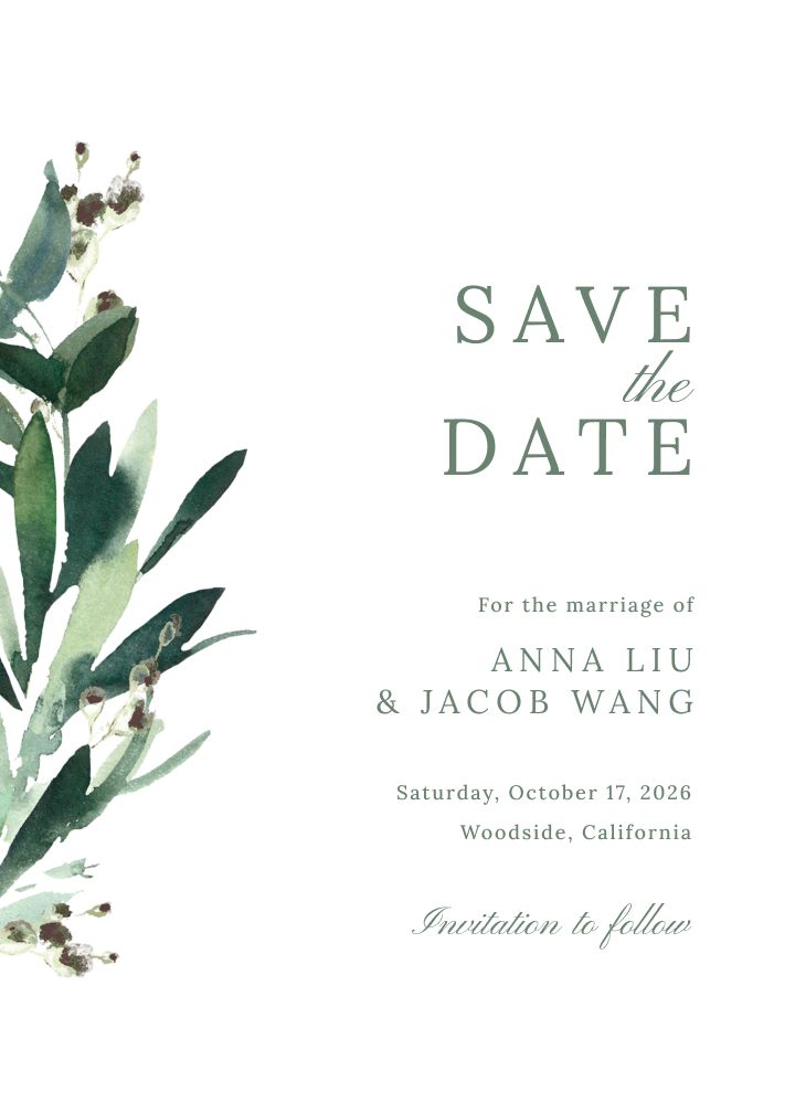 Save the Date Card