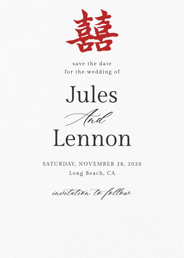 Save the Date Card