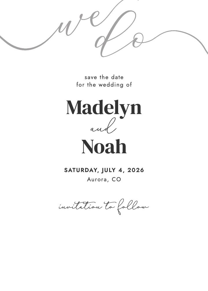 Save the Date Card
