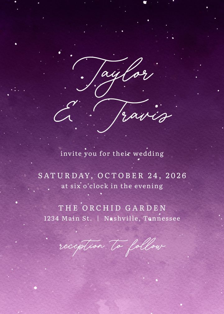 Enchanted wedding invitation design