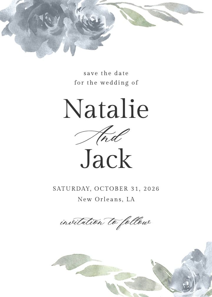 Save the Date Card