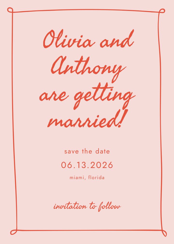 Save the Date Card