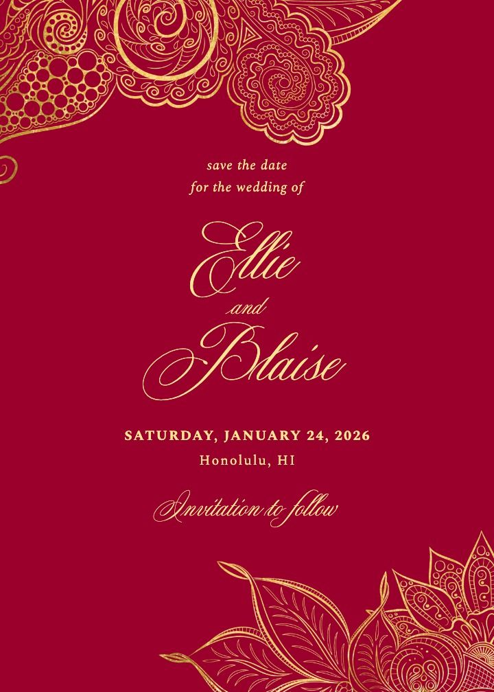 Save the Date Card