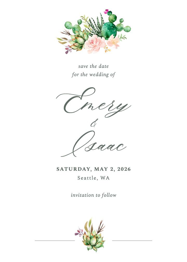 Save the Date Card