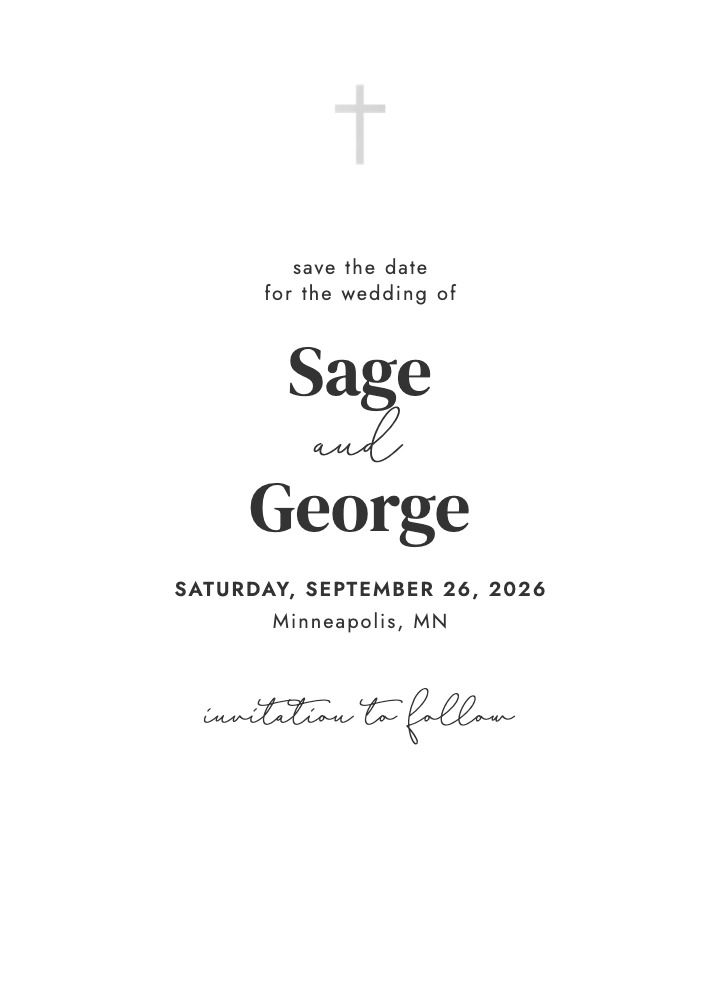 Save the Date Card