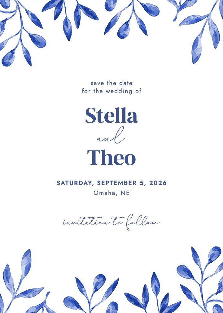 Save the Date Card