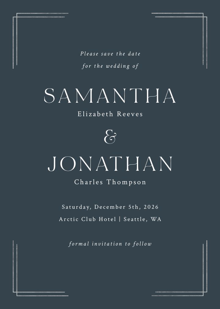 Save the Date Card