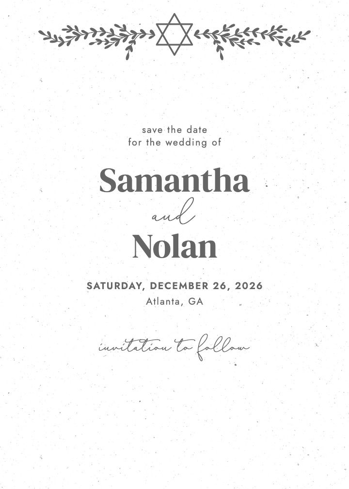 Save the Date Card
