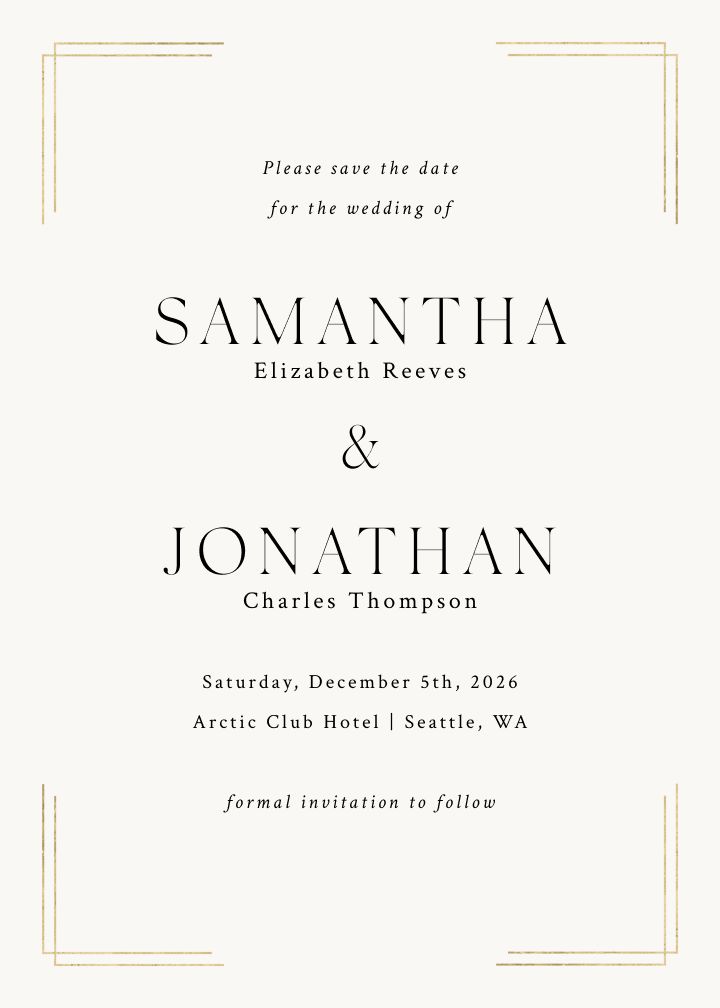 Save the Date Card