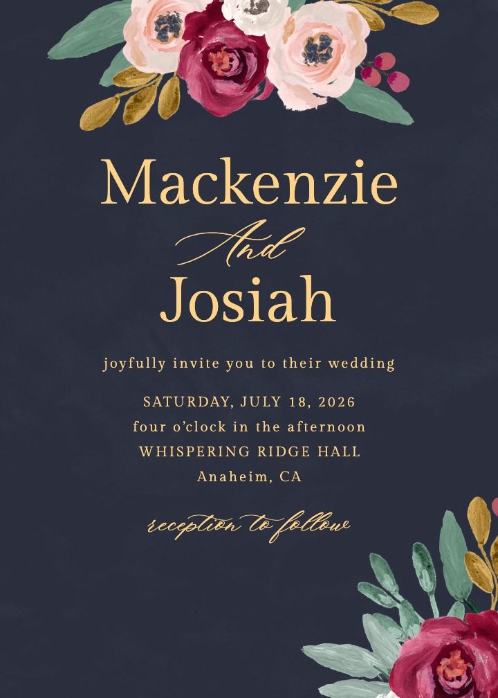Fresh Bouquet wedding invitation design