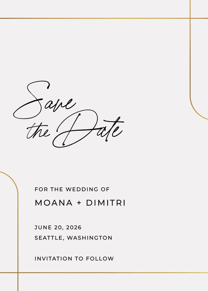 Save the Date Card