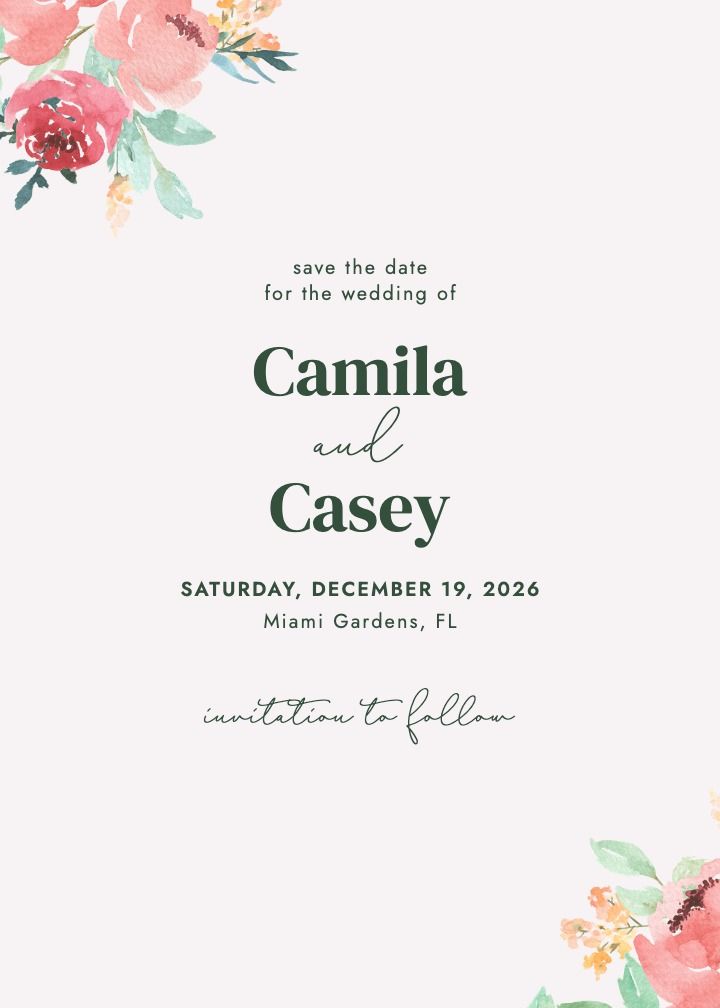 Save the Date Card