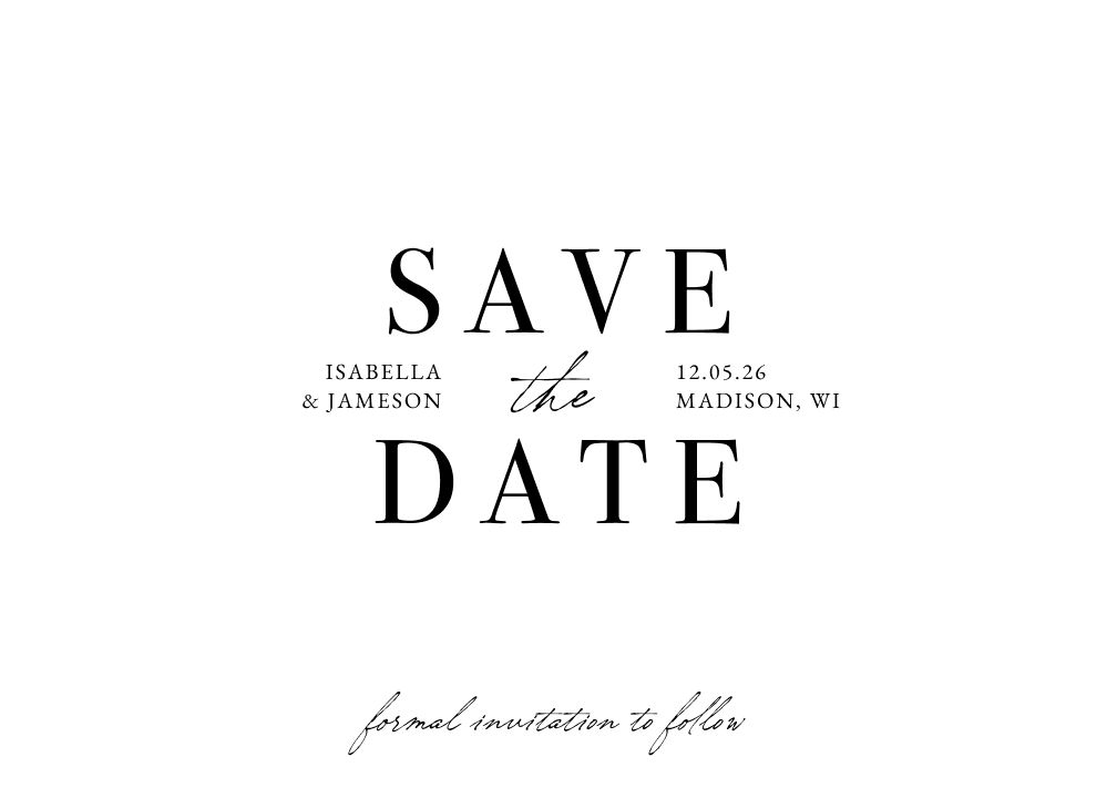 Save the Date Card