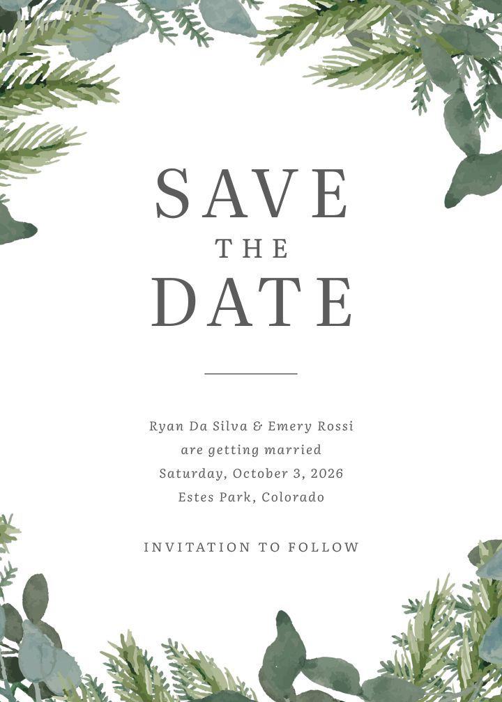 Save the Date Card