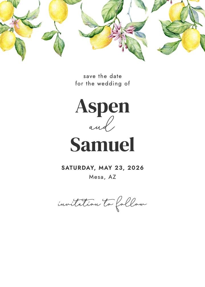 Save the Date Card