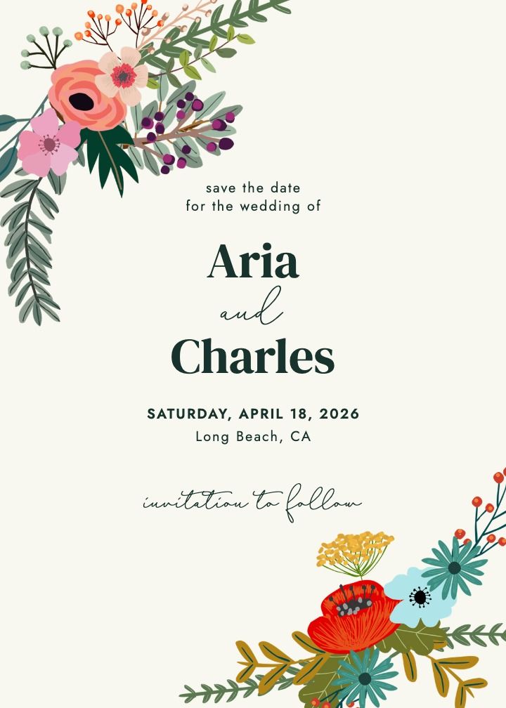 Save the Date Card
