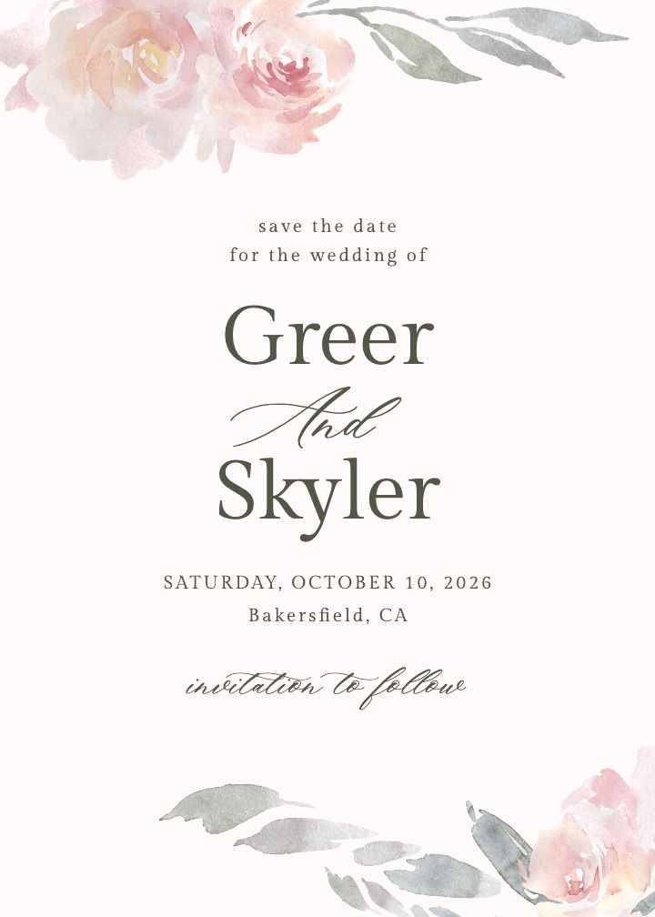 Save the Date Card