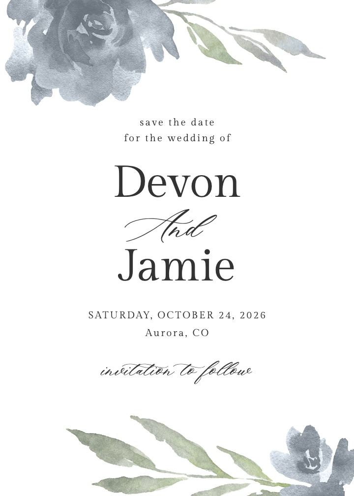 Save the Date Card