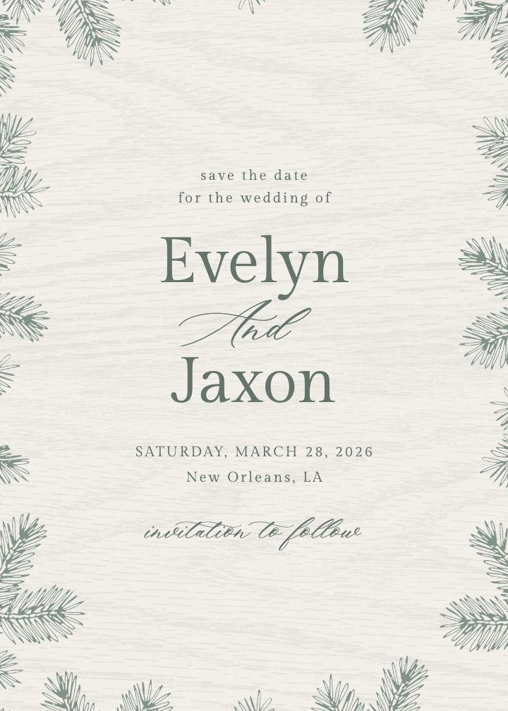 Save the Date Card