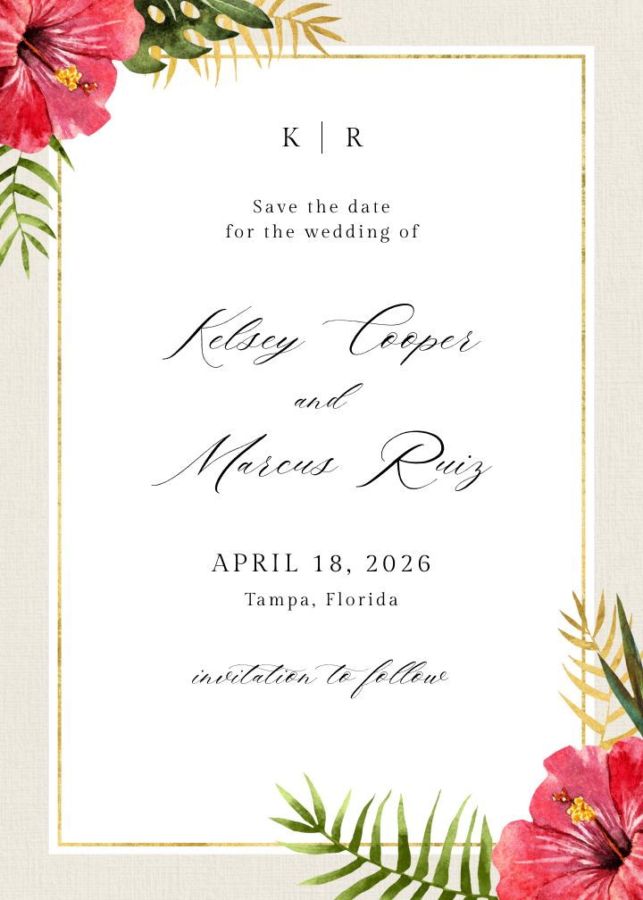 Save the Date Card