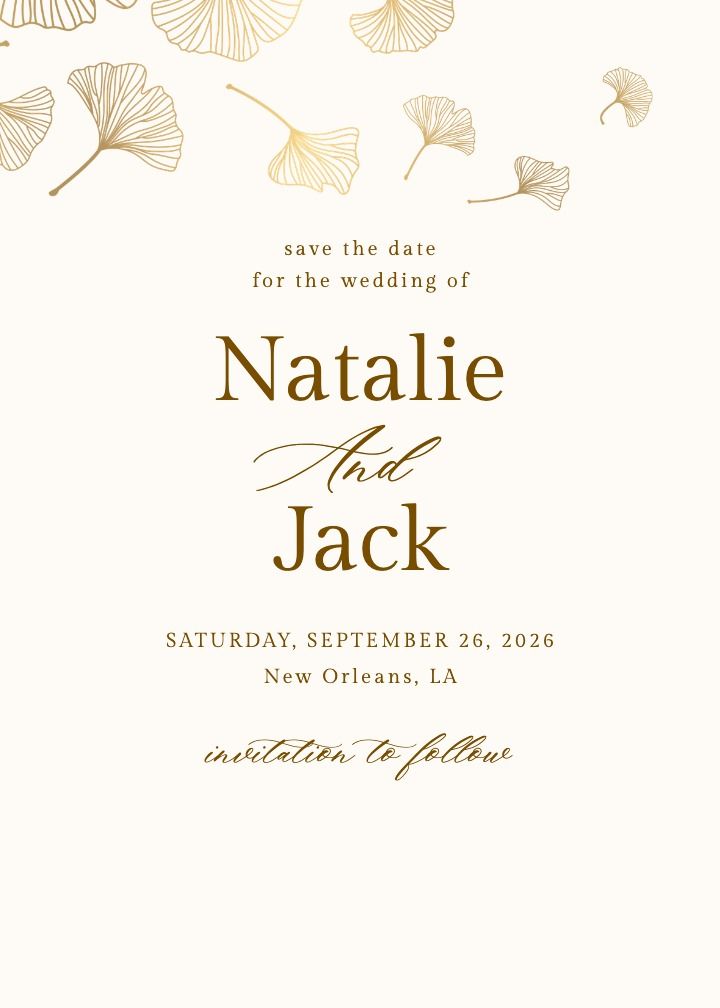 Save the Date Card