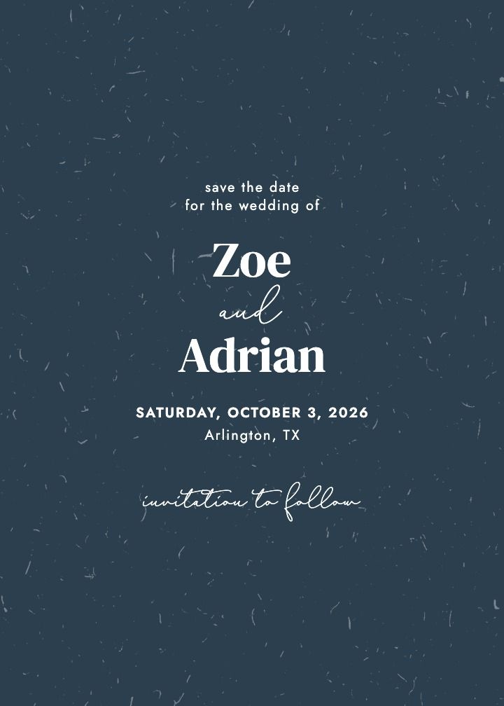 Save the Date Card