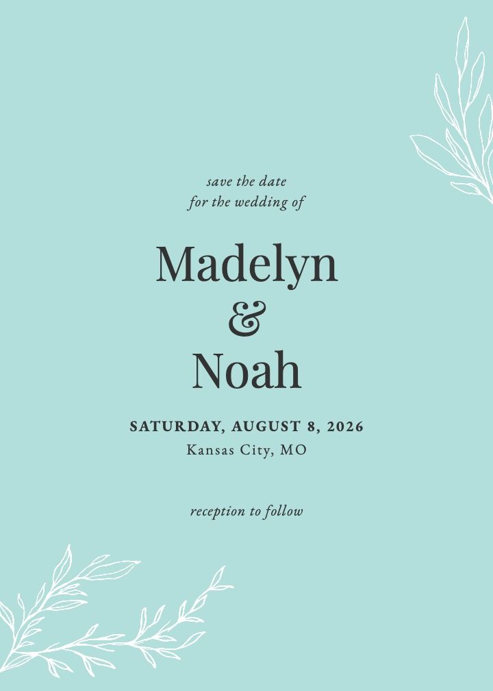 Save the Date Card