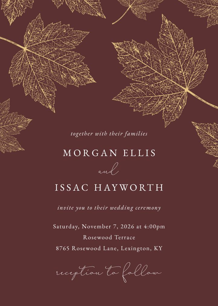 Lush Paradise wedding invitation