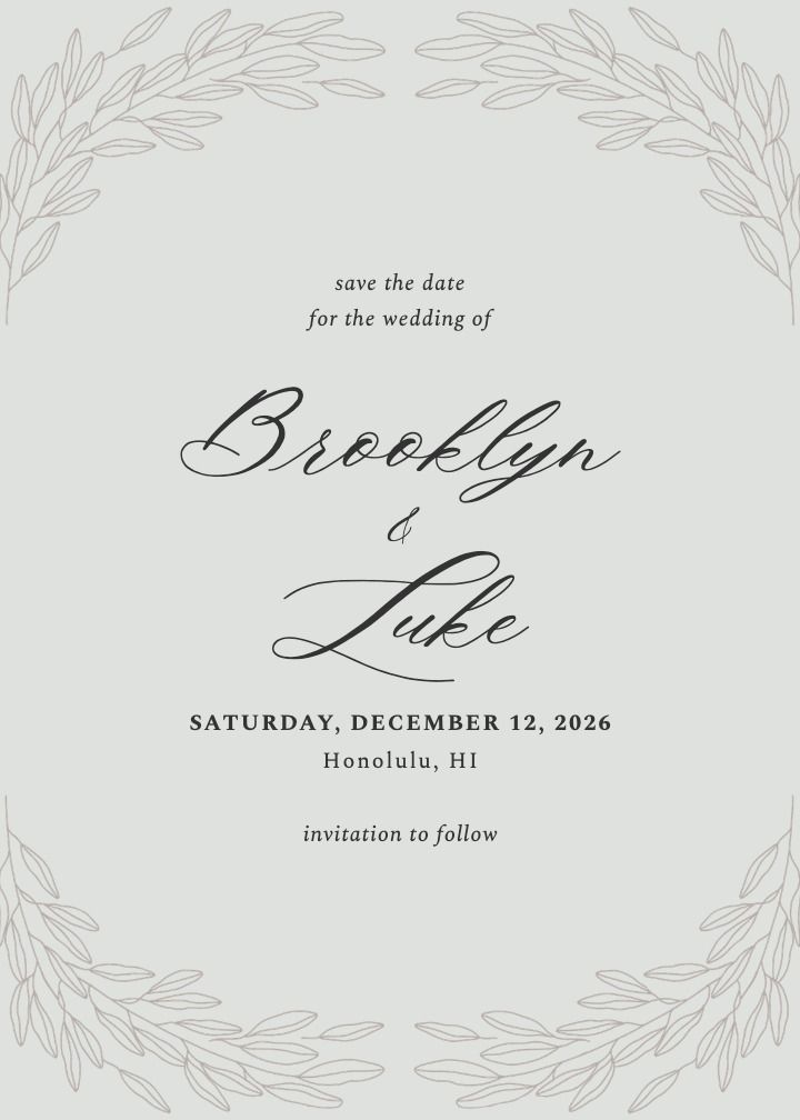 Save the Date Card