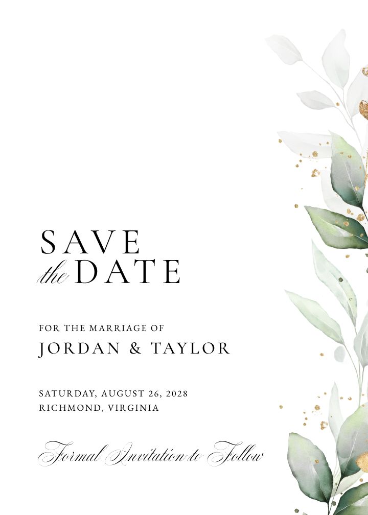 Save the Date Card