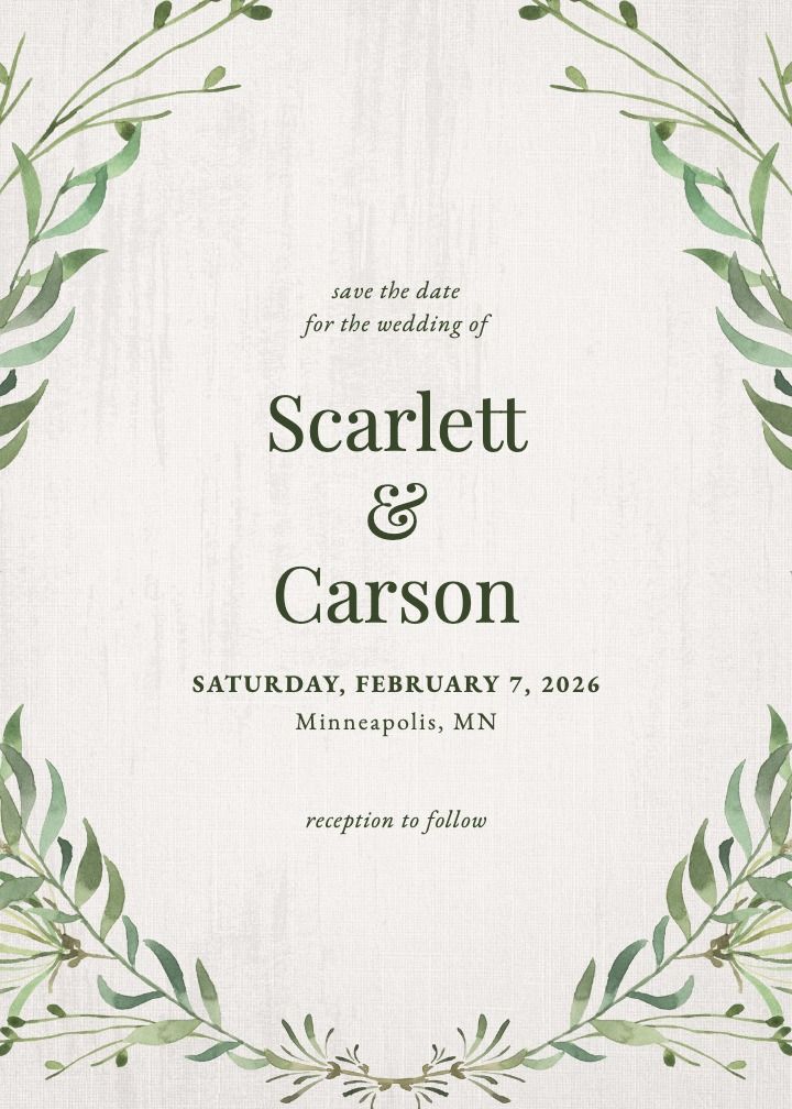 Save the Date Card