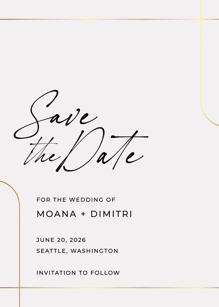 Save the Date Card