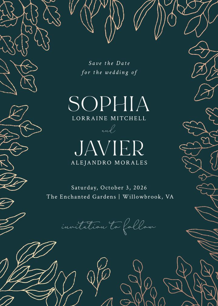 Save the Date Card
