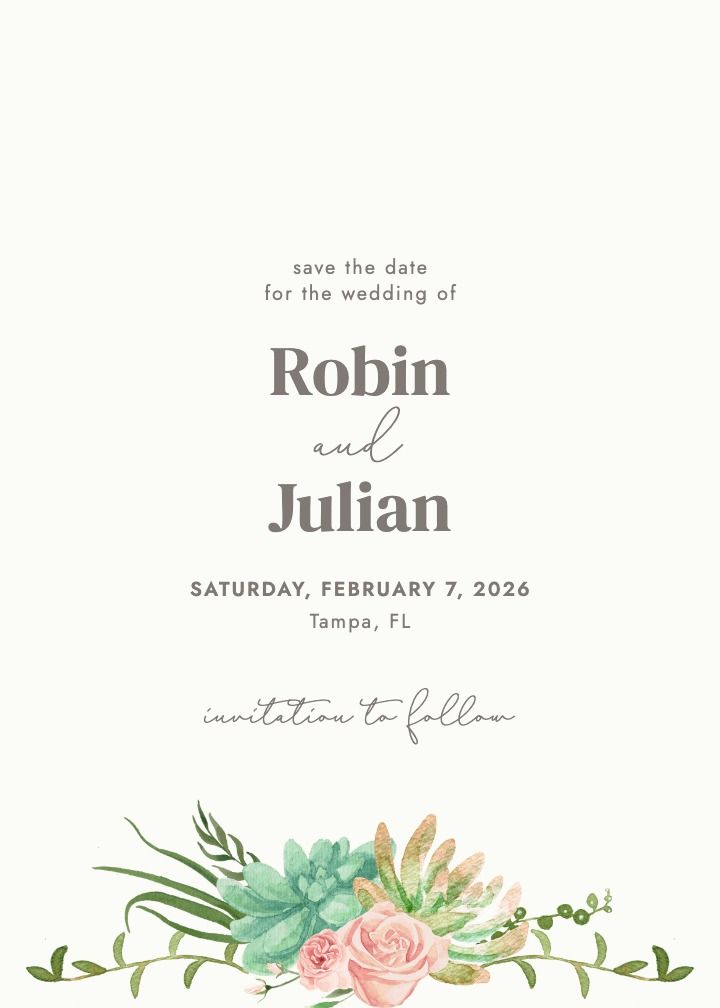 Save the Date Card