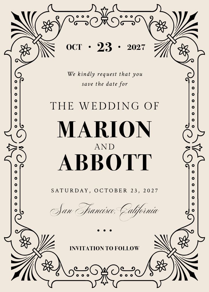 Save the Date Card