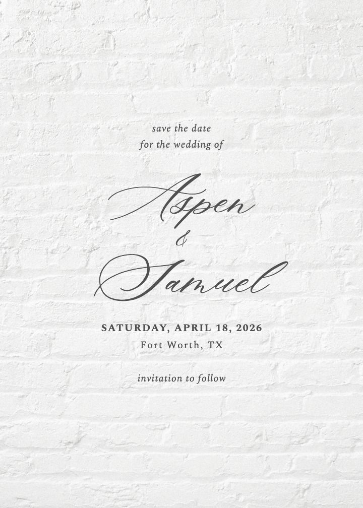 Save the Date Card