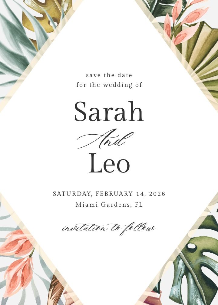 Save the Date Card
