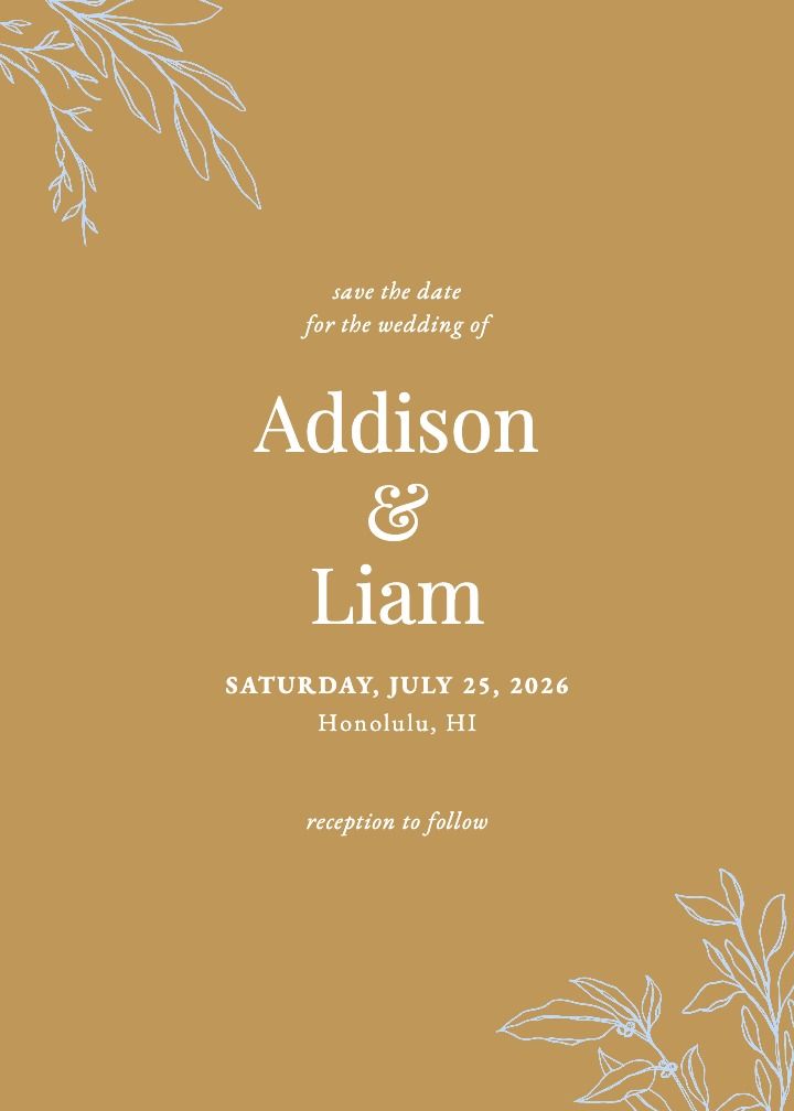 Save the Date Card