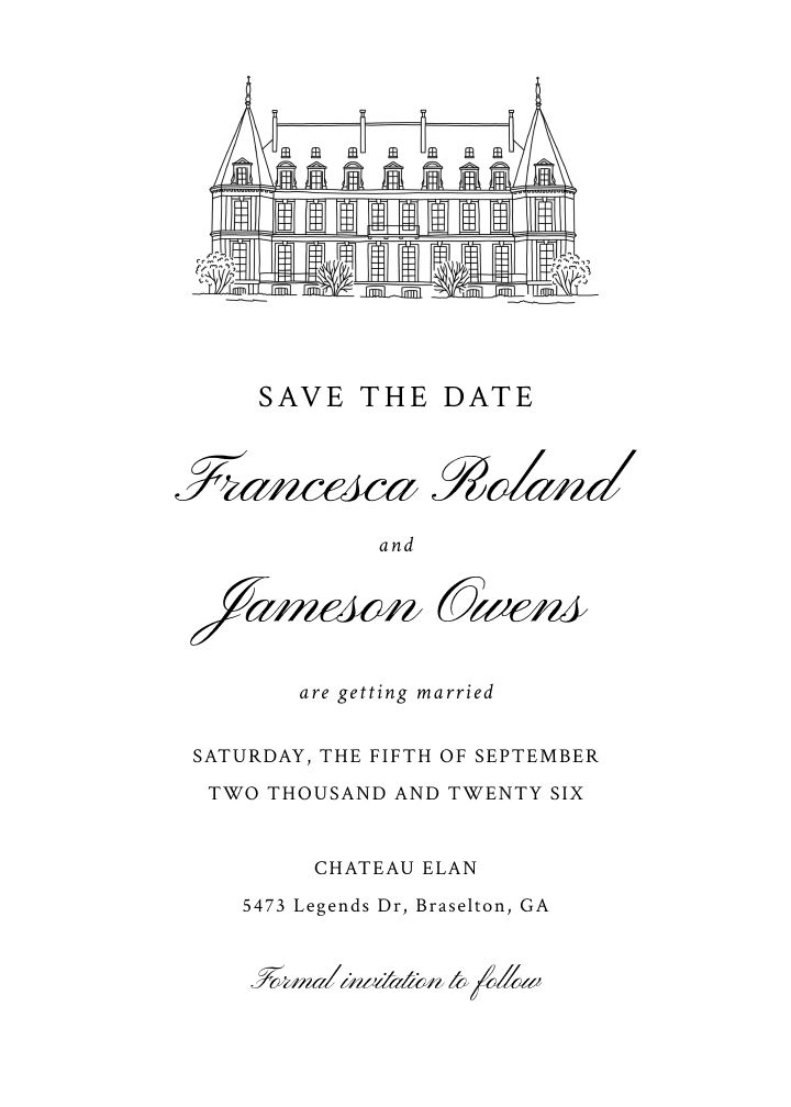 Save the Date Card