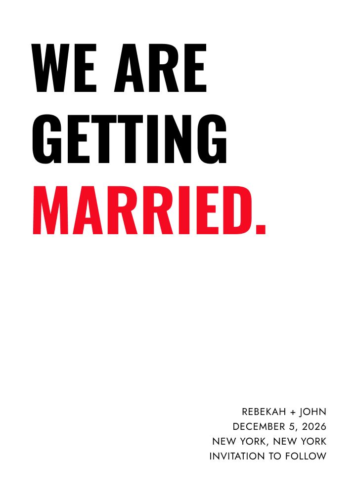 Save the Date Card