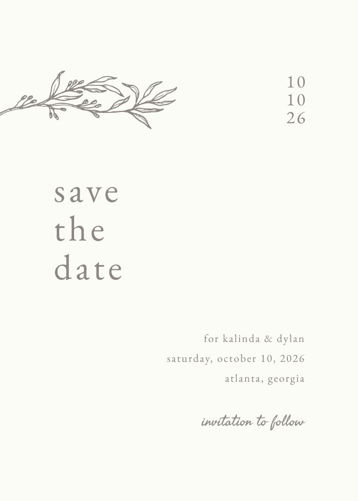 Save the Date Card