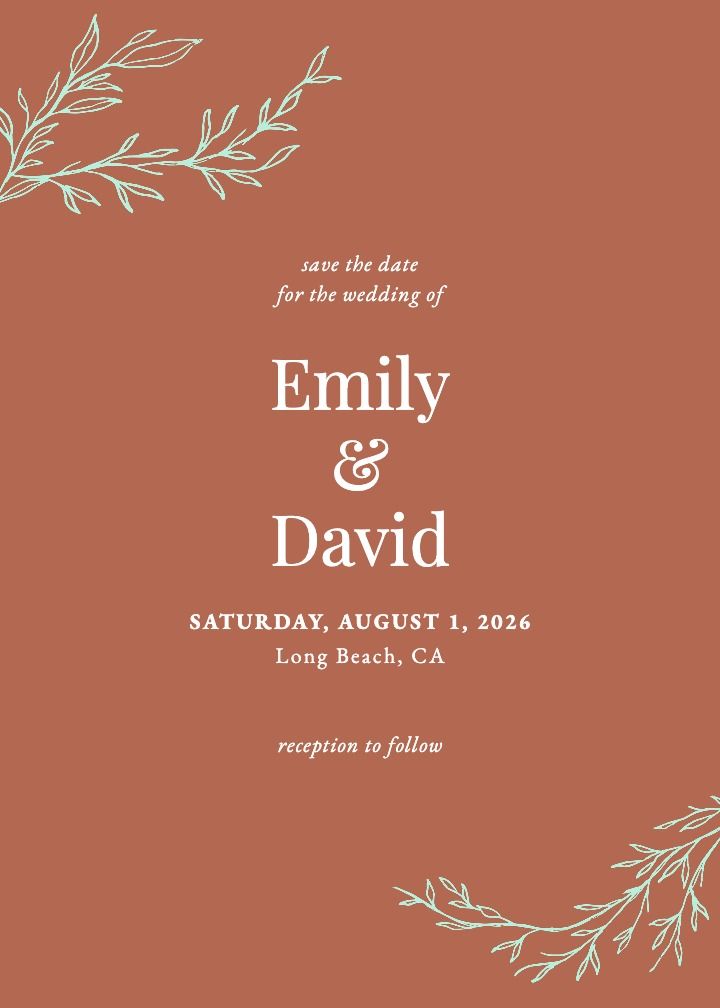 Save the Date Card