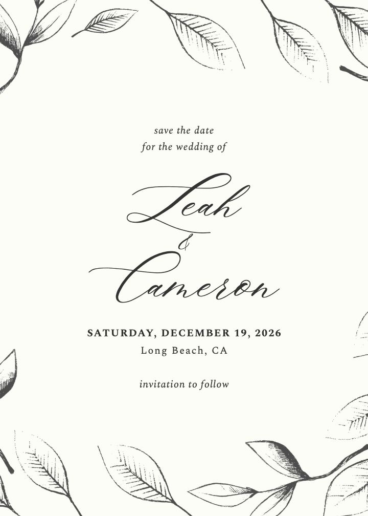 Save the Date Card