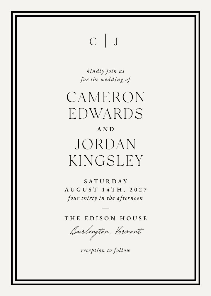 Vintage Porcelain wedding invitation design