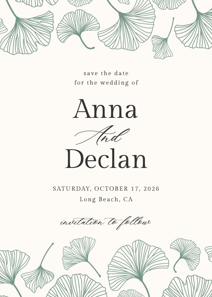 Save the Date Card