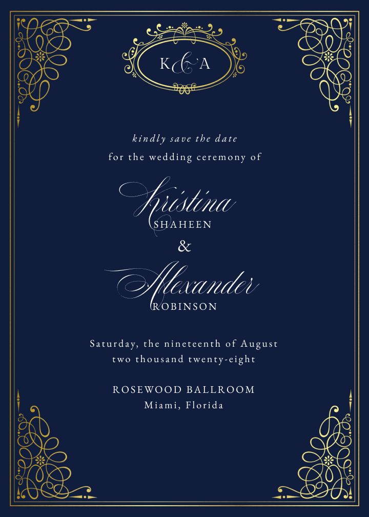 Save the Date Card
