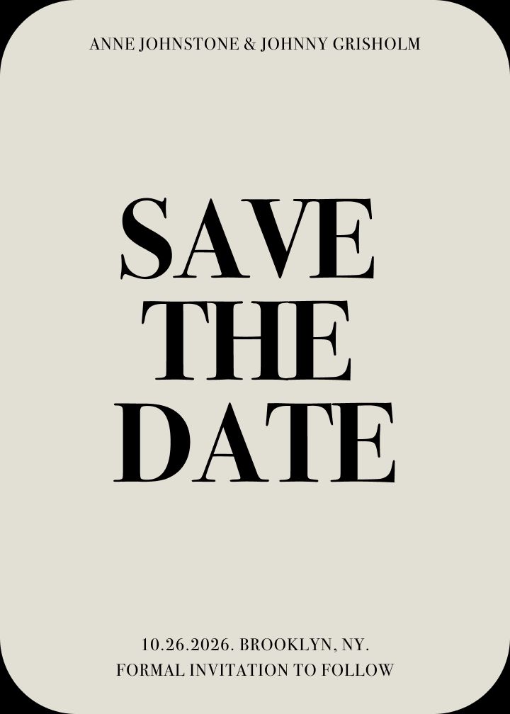 Save the Date Card